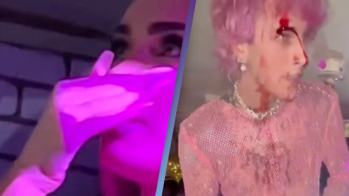 Megan Fox Reacts As Machine Gun Kelly Smashes Glass In His Face