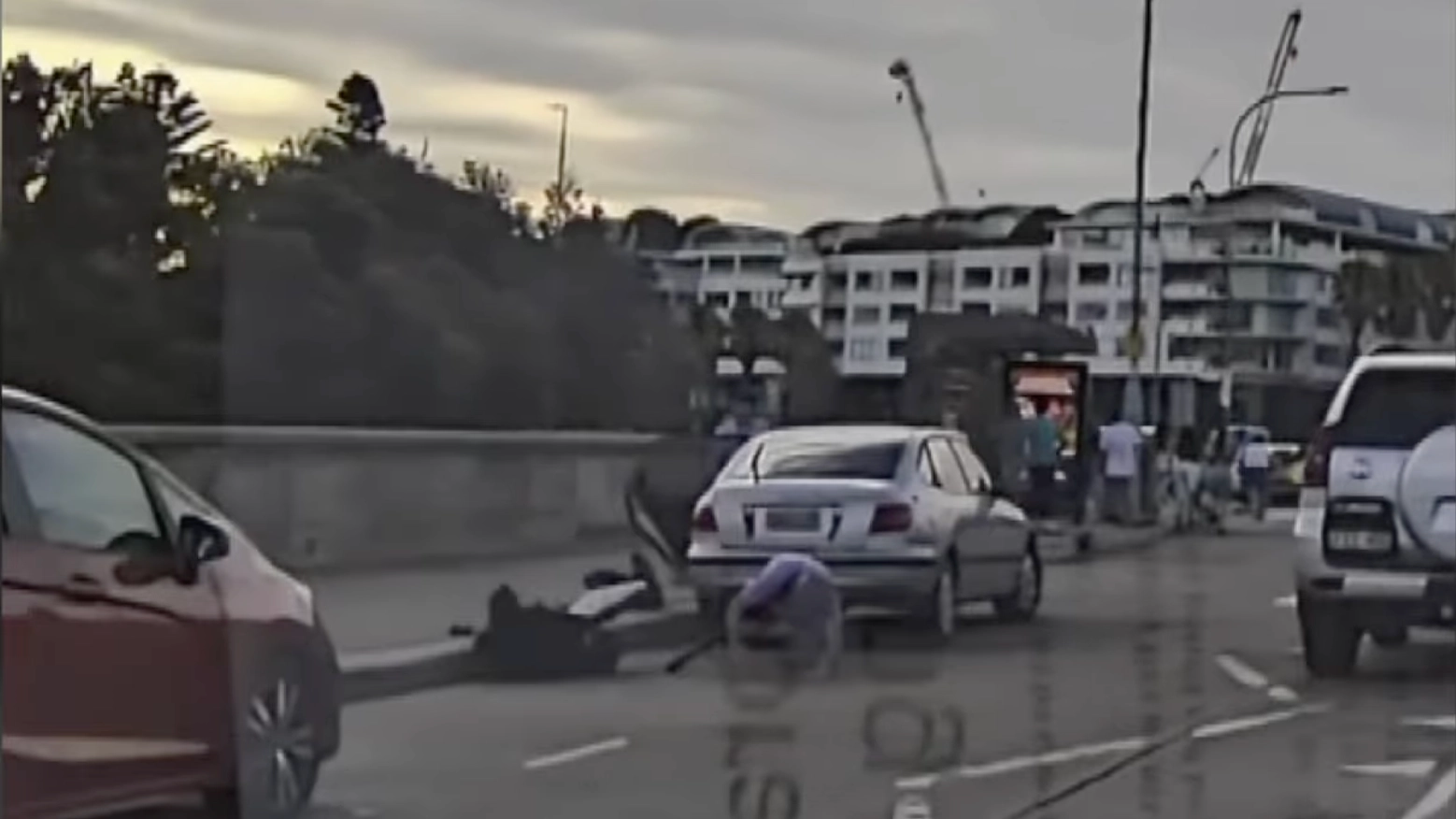 Shocking dashcam footage captures moment 'heroic' couple tried to disarm Bondi terrorists before being shot dead