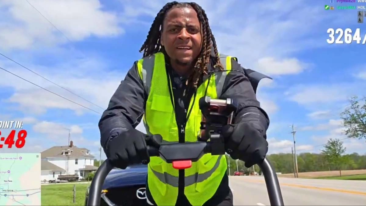 Twitch streamer walking from Philadelphia to California hit by car during livestream in shocking footage