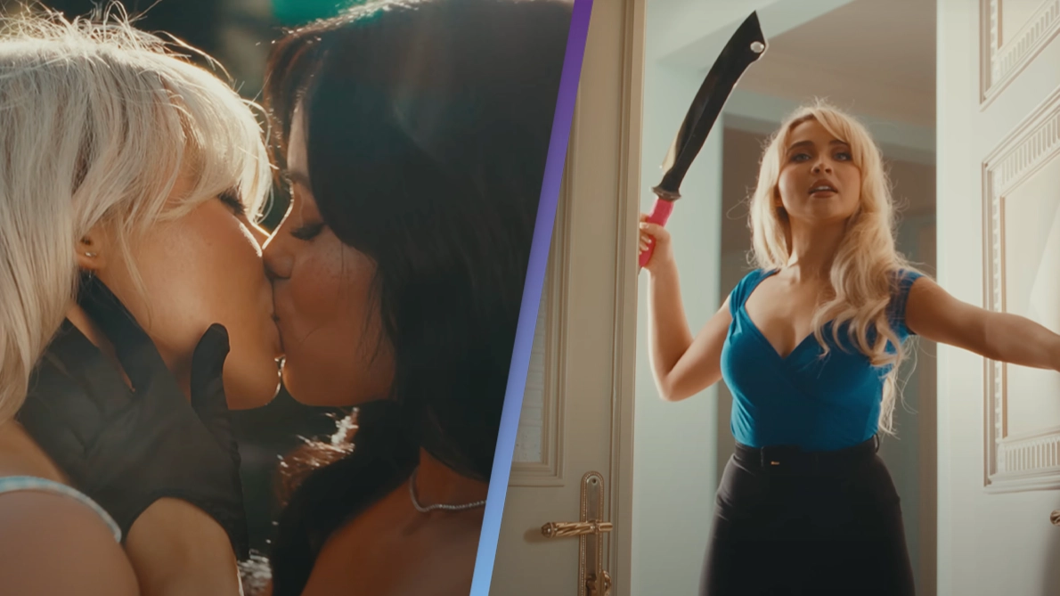 Sabrina Carpenter and Jenna Ortega's X-rated music video is so graphic it comes with a warning