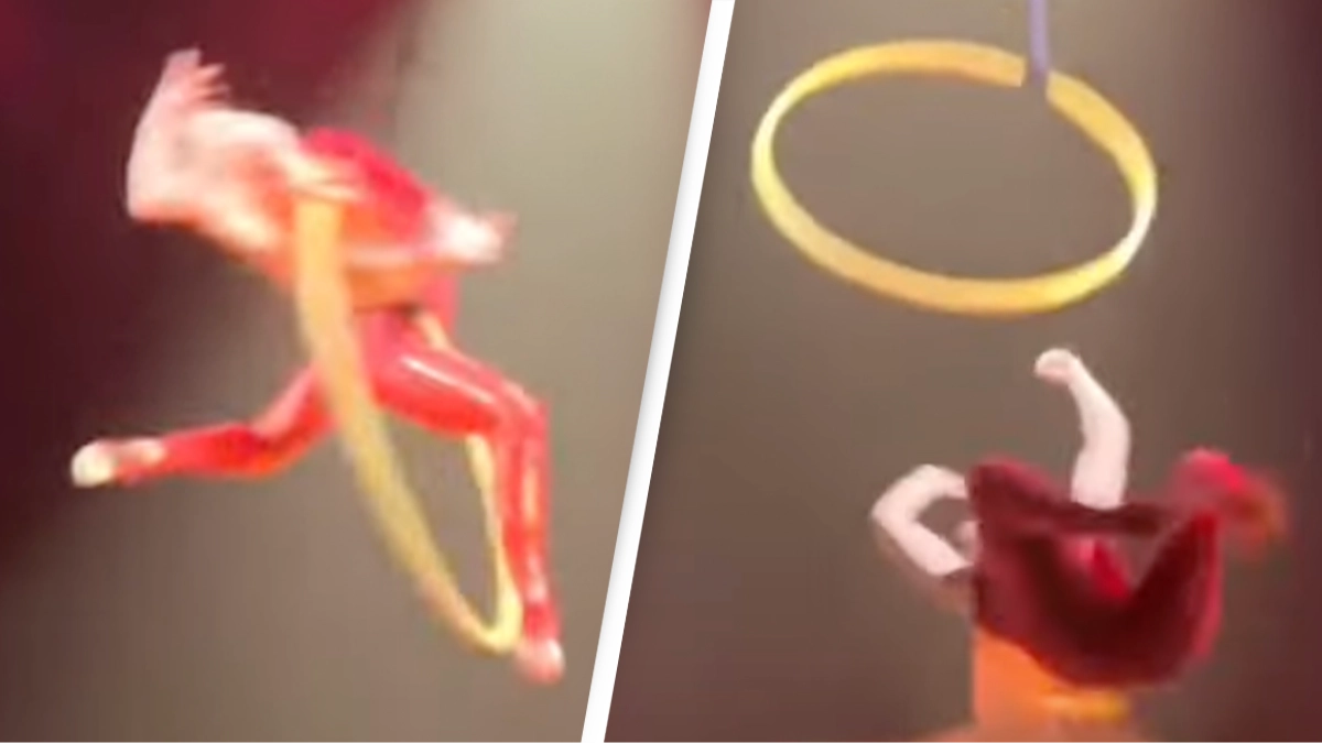 Cirque du Soleil performer falls to the ground during live stunt in horrifying footage