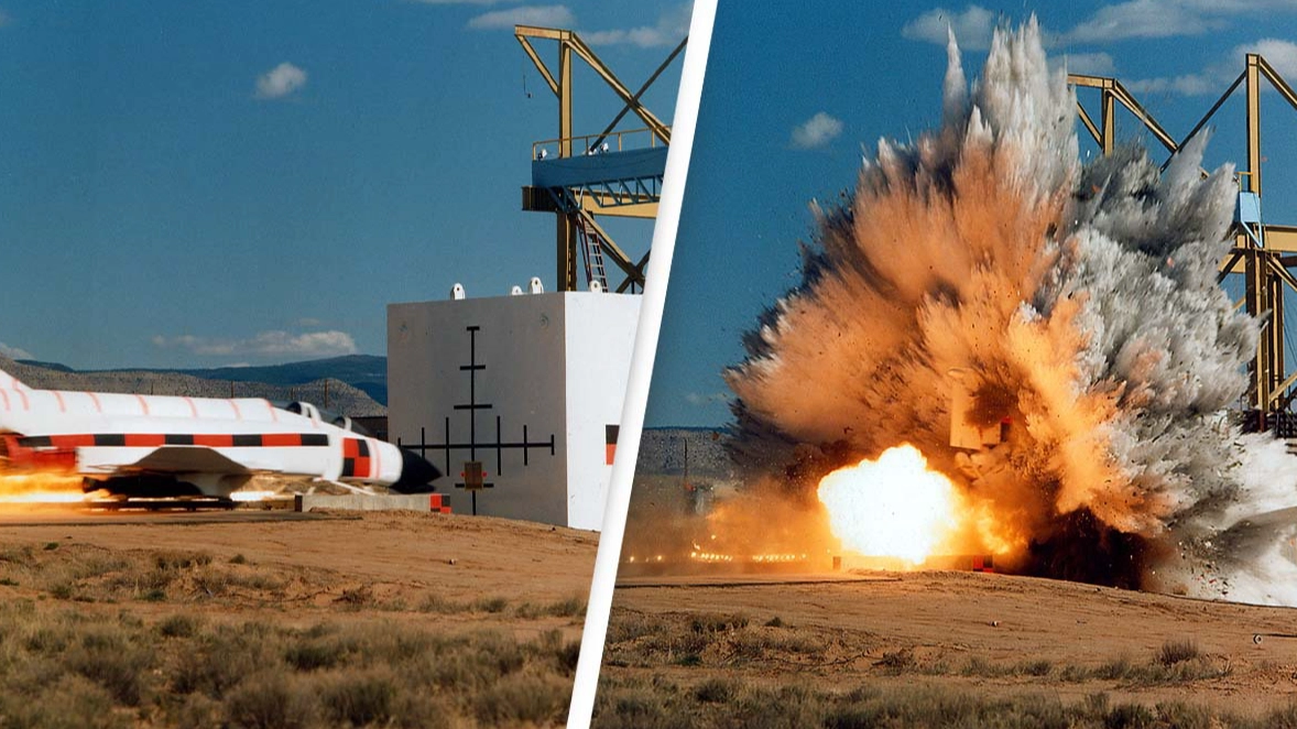Plane was deliberately smashed 500mph into a concrete wall to see what would happen