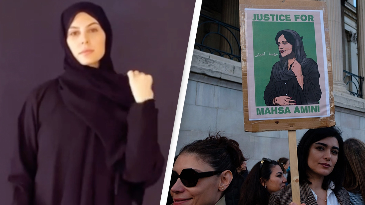Iranian actor strips to underwear to support anti-hijab protesters
