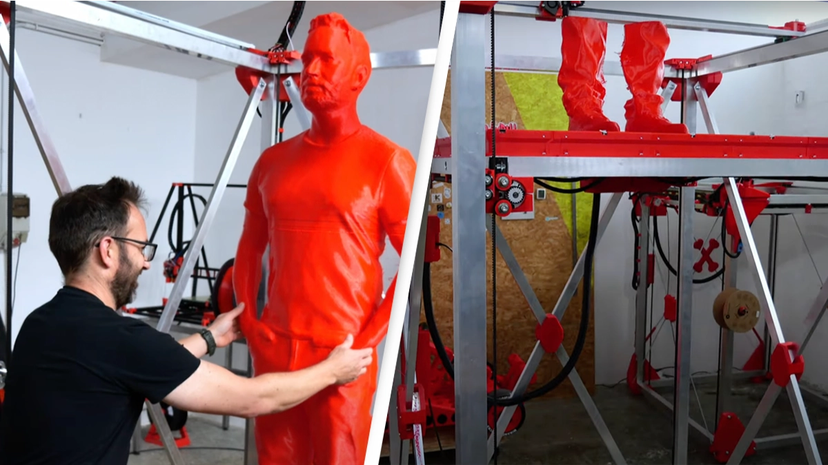 YouTuber creates life-sized clone of himself after building the ‘world’s largest DIY 3D printer'