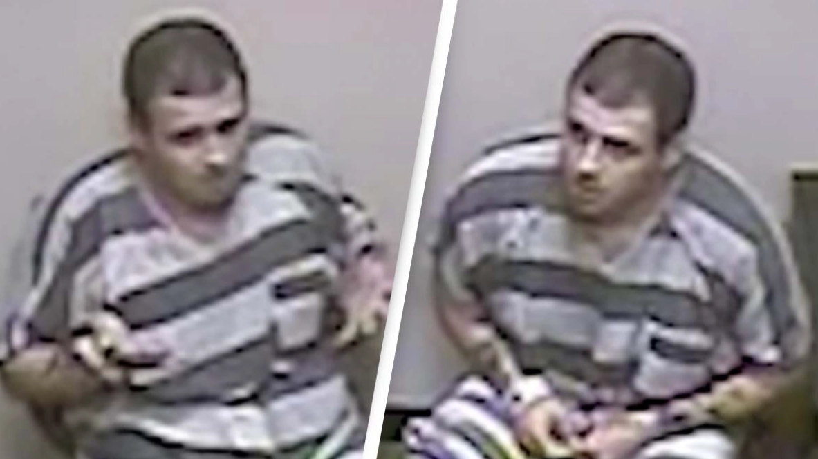 Man smirks and tells police 'I'm having a panic attack' after realizing he's been caught years after murdering woman