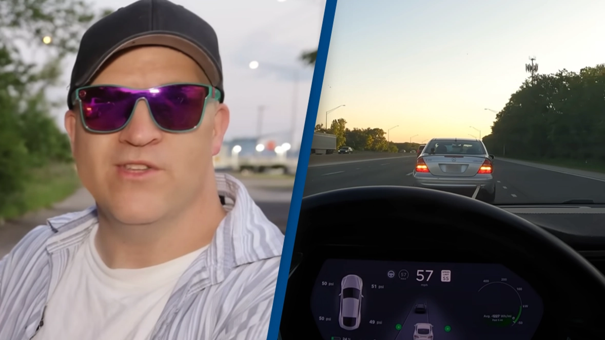 Man's genius plan pays off after his Tesla runs out of battery in the middle of nowhere