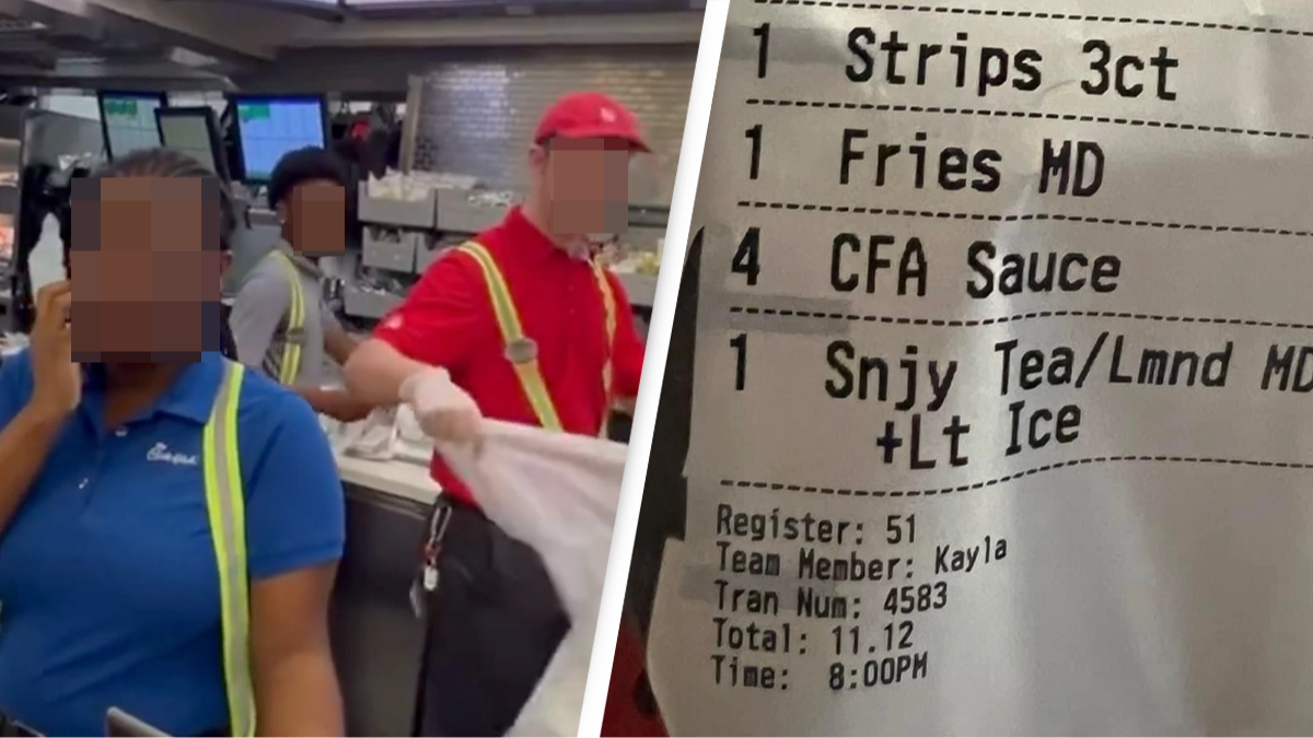 Man confronts Chick-fil-A staff after they put shocking racist comment on his receipt