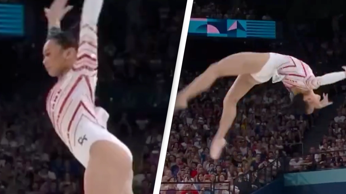Slow motion video of 'insane' gymnastics move at Paris Olympics has people saying it defies laws of physics