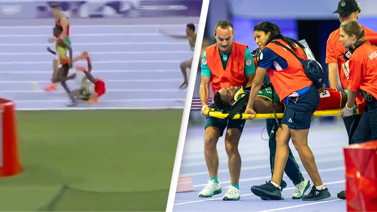 Olympic athlete stretchered off the track after horrifying fall in steeplechase final