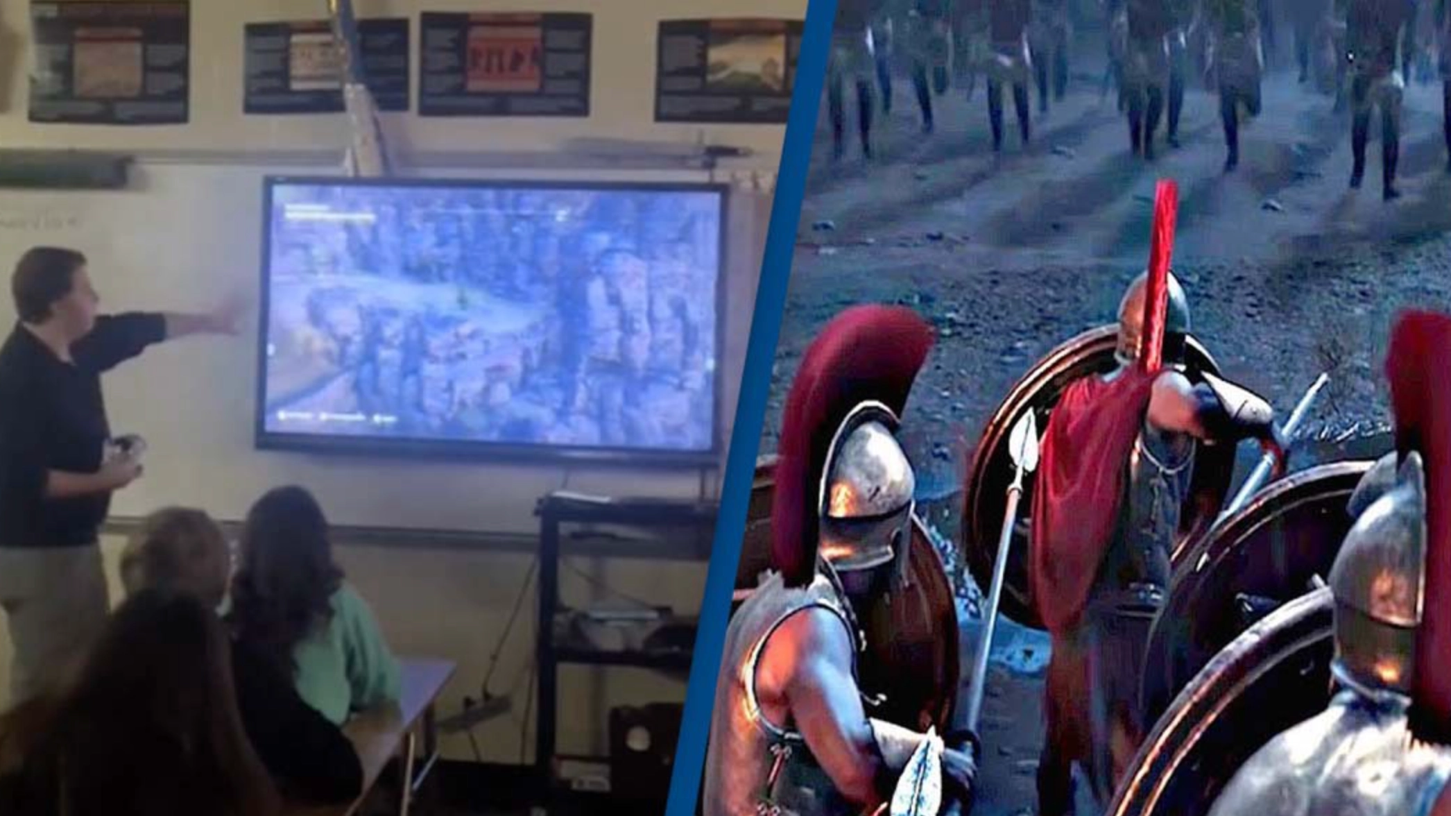 Teacher filmed playing Assassin's Creed in class to teach history goes viral