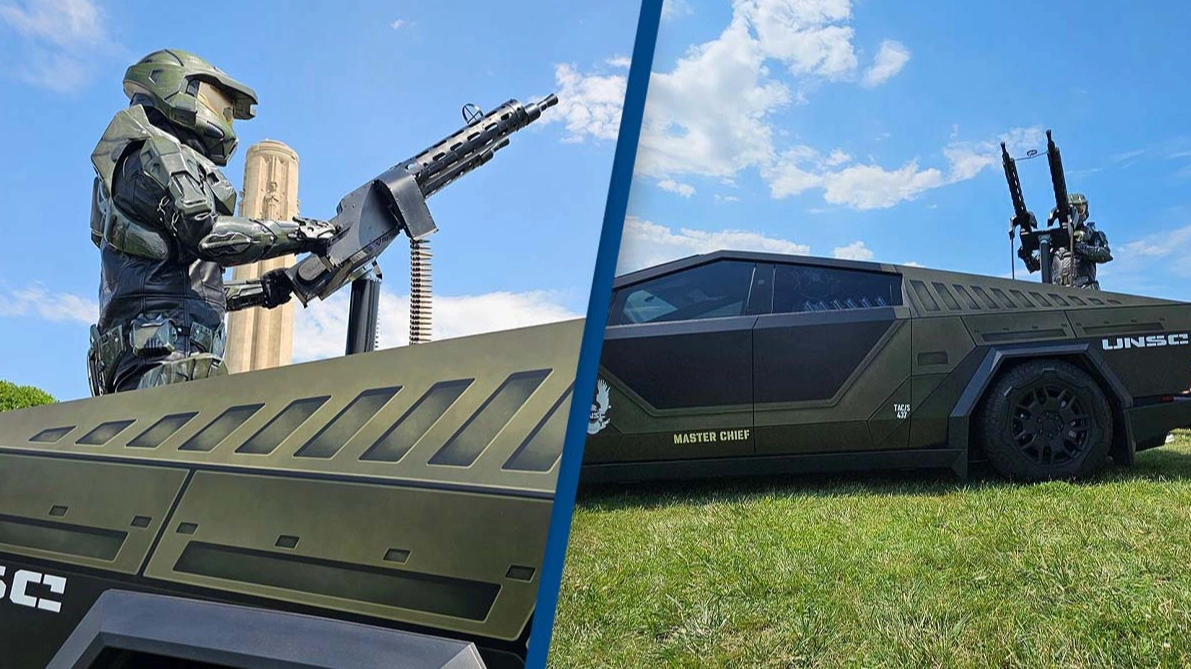 Man transforms his Cybertruck into an epic Halo vehicle that has him 'winning at life this year'