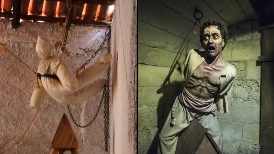 The brutal 'Judas Cradle' torture device used to extract confessions