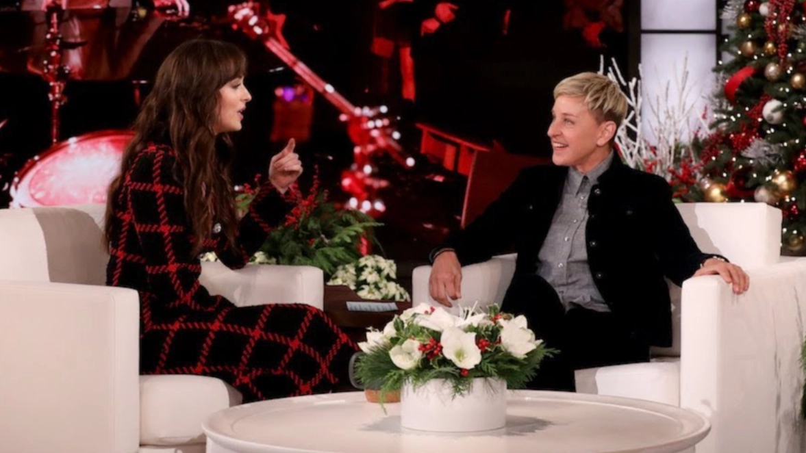 Body language expert analyses 'what Ellen was thinking' when Dakota Johnson awkwardly called her out live on air