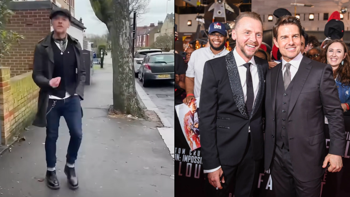 Simon Pegg recreates classic film scene in response to Tom Cruise and fans can't get over one specific thing