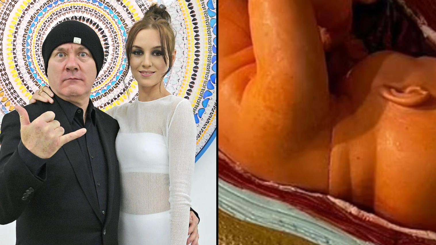 Britain’s richest artist gives girlfriend bizarre birthday cake of unborn child