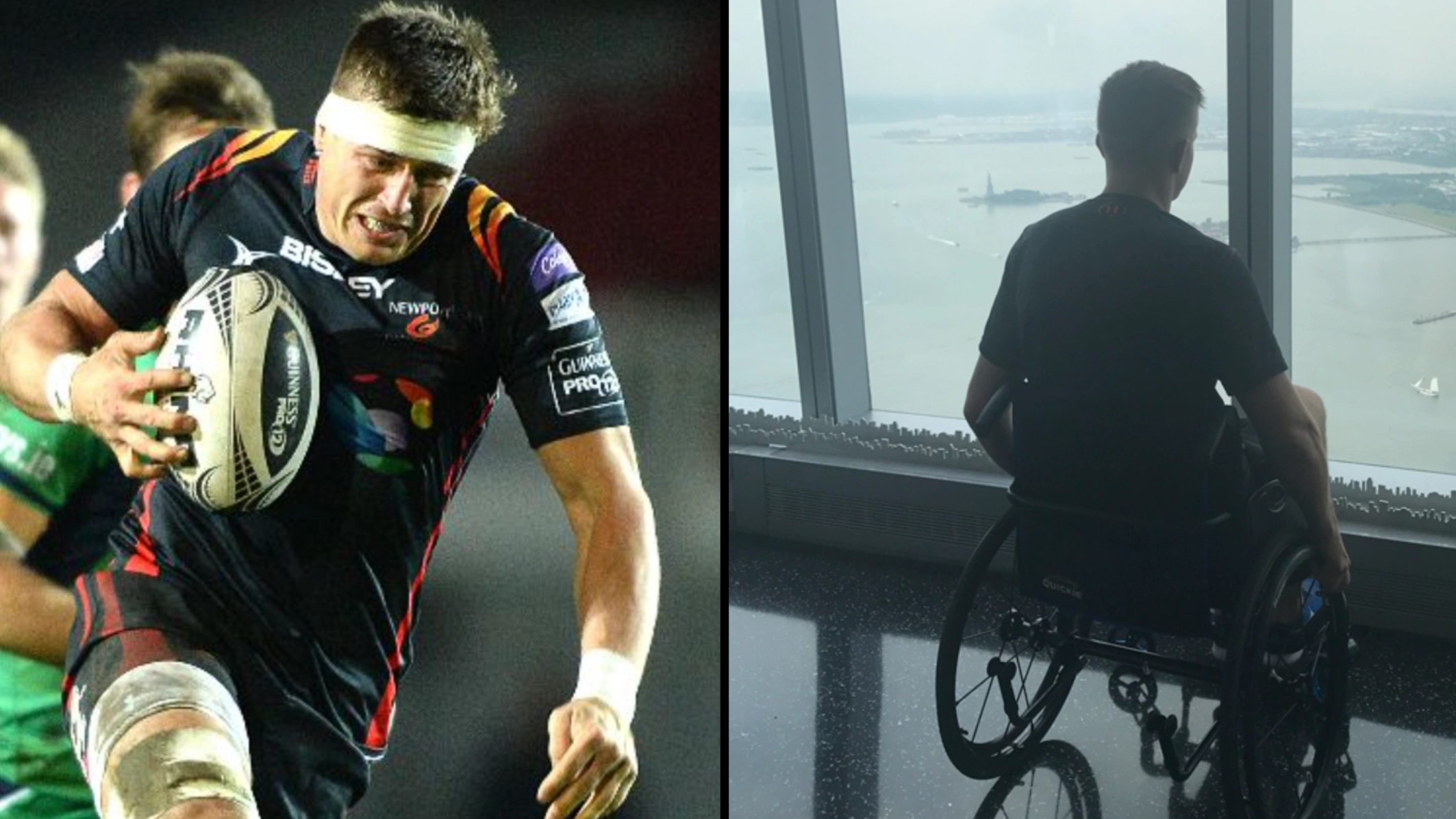 Former rugby player on moment he was told he'll never walk again after diving head first into shallow pool