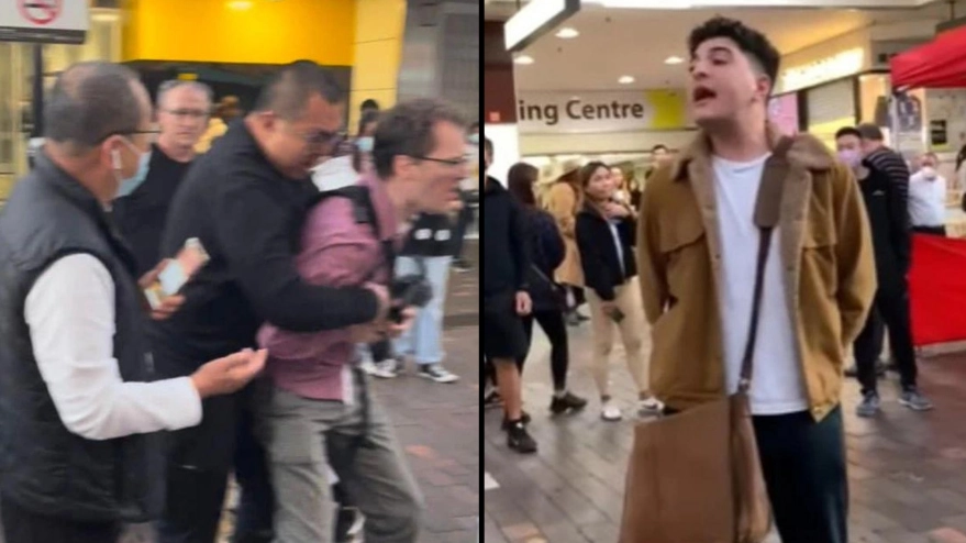 Aussie Political Activist Gets Confronted After Holding A Sign That Said ‘F**k Xi Jinping’