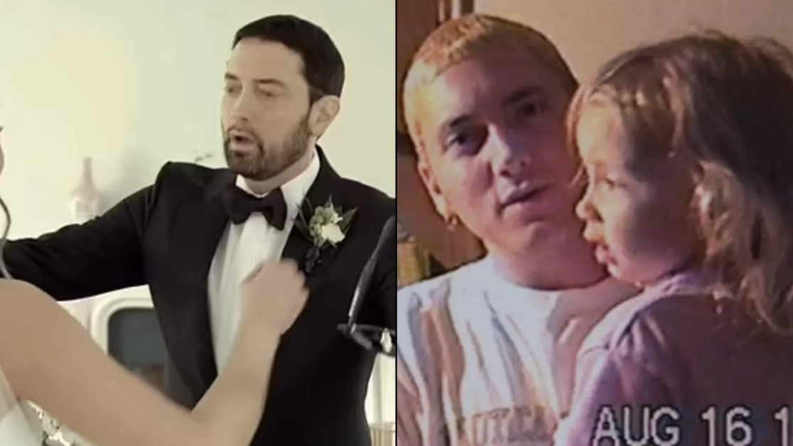Eminem sobs seeing daughter Hailie Jade in wedding dress during emotional moment in new music video