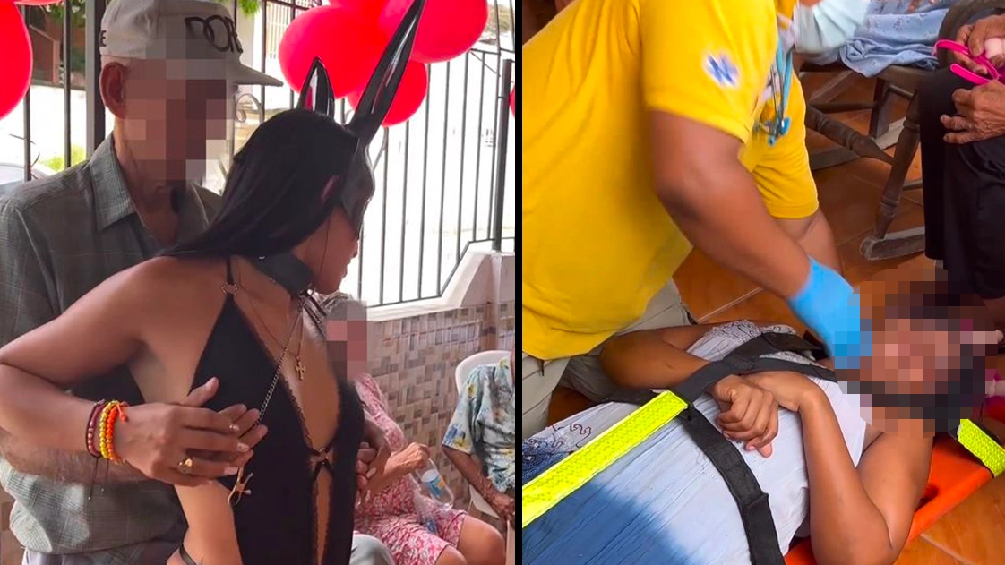 Influencer denies giving OAP 'heart attack' following racy party at old people's home