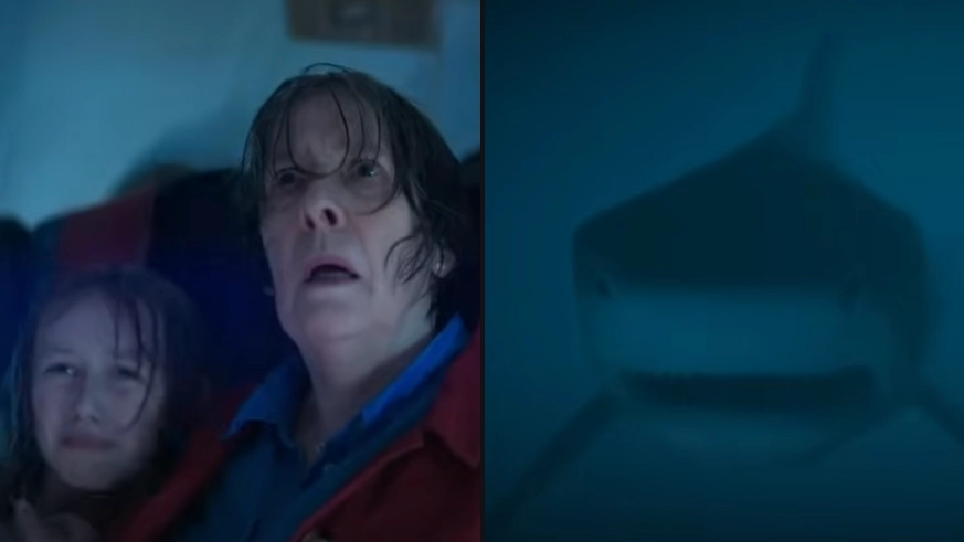 Sharks invade a plane in trailer for new movie that sounds like Samuel L. Jackson's dream come true