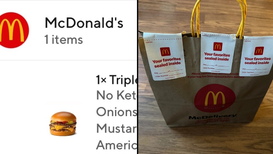 Man orders triple cheeseburger with everything removed from McDonald’s to see what happens