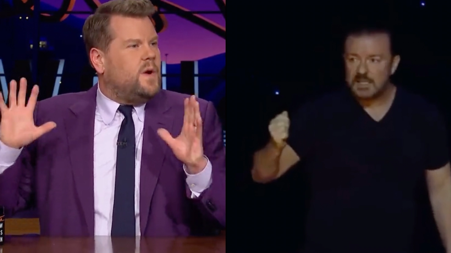 James Corden accused of ripping Ricky Gervais' famous joke 'word for word' on national TV
