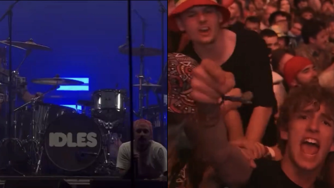 Idles lead huge crowd chant of ‘f*** the King’ during headline set on BBC at Glastonbury