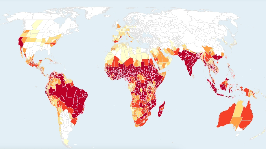 Haunting map shows where El Niño will have highest death toll as 857,000 predicted to die