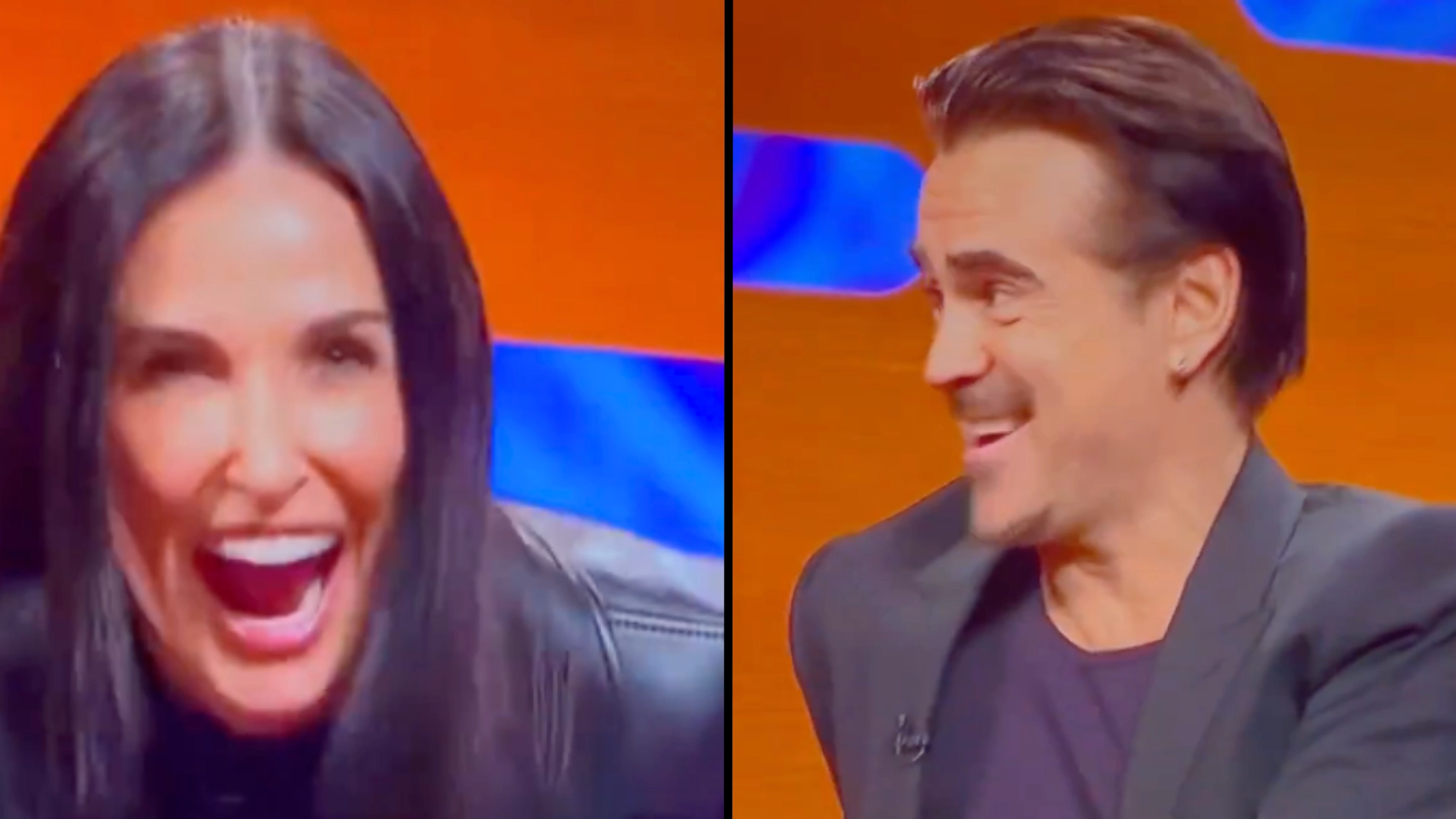 Viewers think Demi Moore was flirting with Colin Farrell with comment in bizarre Graham Norton show moment