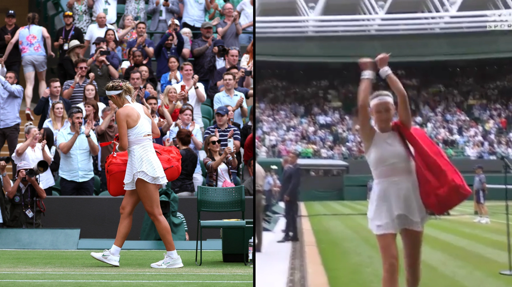 Tennis player booed off court after hand gesture