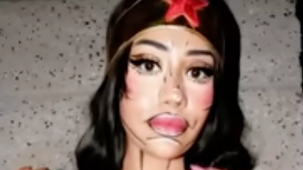 Woman who spent £74,000 to look like ‘real life superhero’ shares shocking images of what she looked like before
