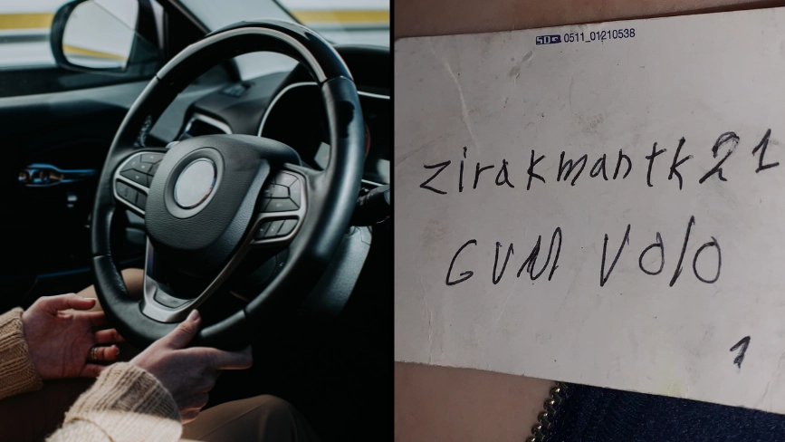 Driver seriously confused after finding mysterious sign wedged in car window