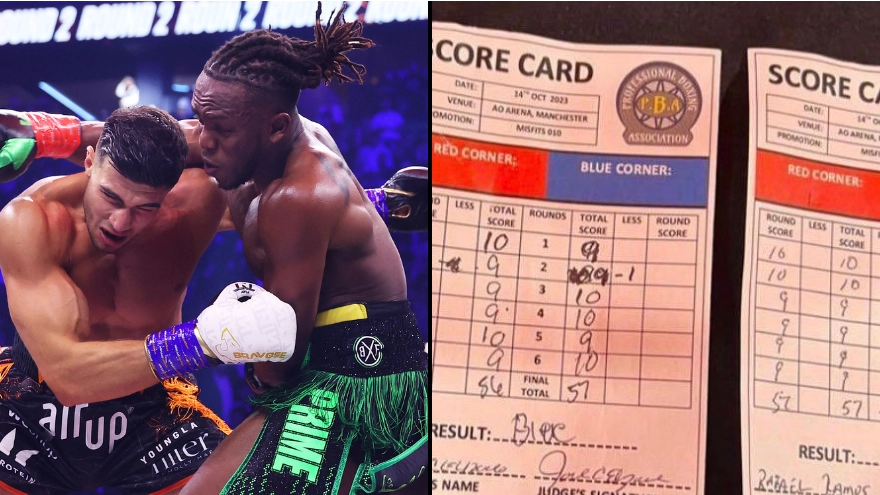 Tommy Fury vs KSI scorecards were added up wrong