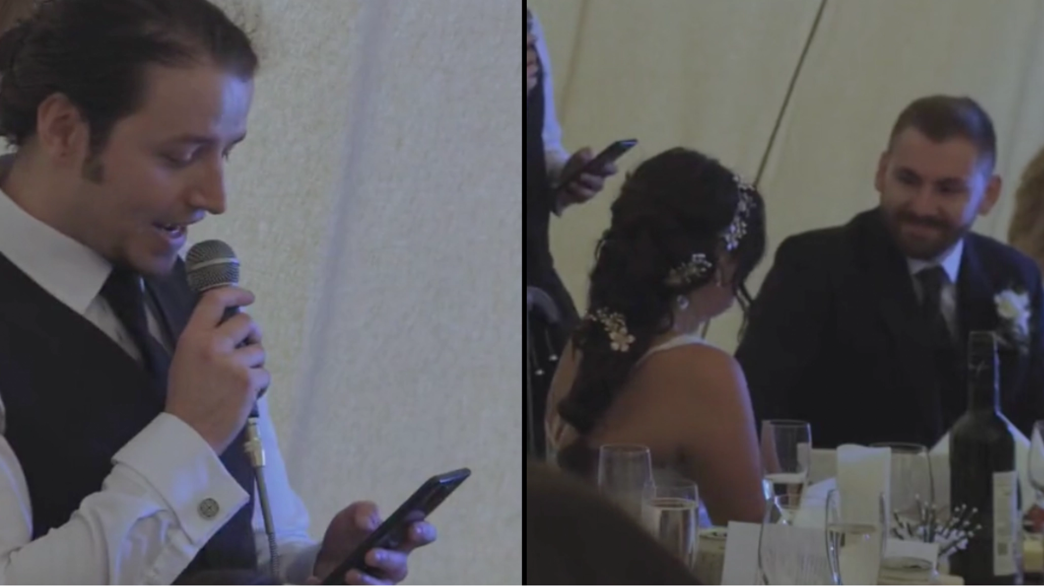 Best man forced to say ‘I’ll end it there’ after going too far with wedding speech punchline