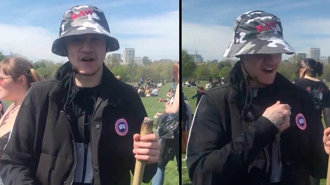 Man Spends Hours Grinding £650 Of Weed For Huge 420 Joint