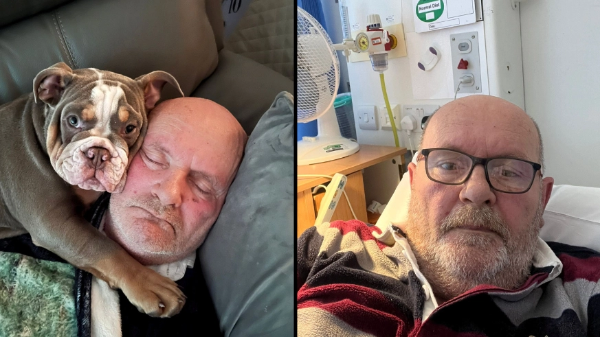 Bulldog puppy 'saved owner's life' after chewing his toe to the bone while he slept
