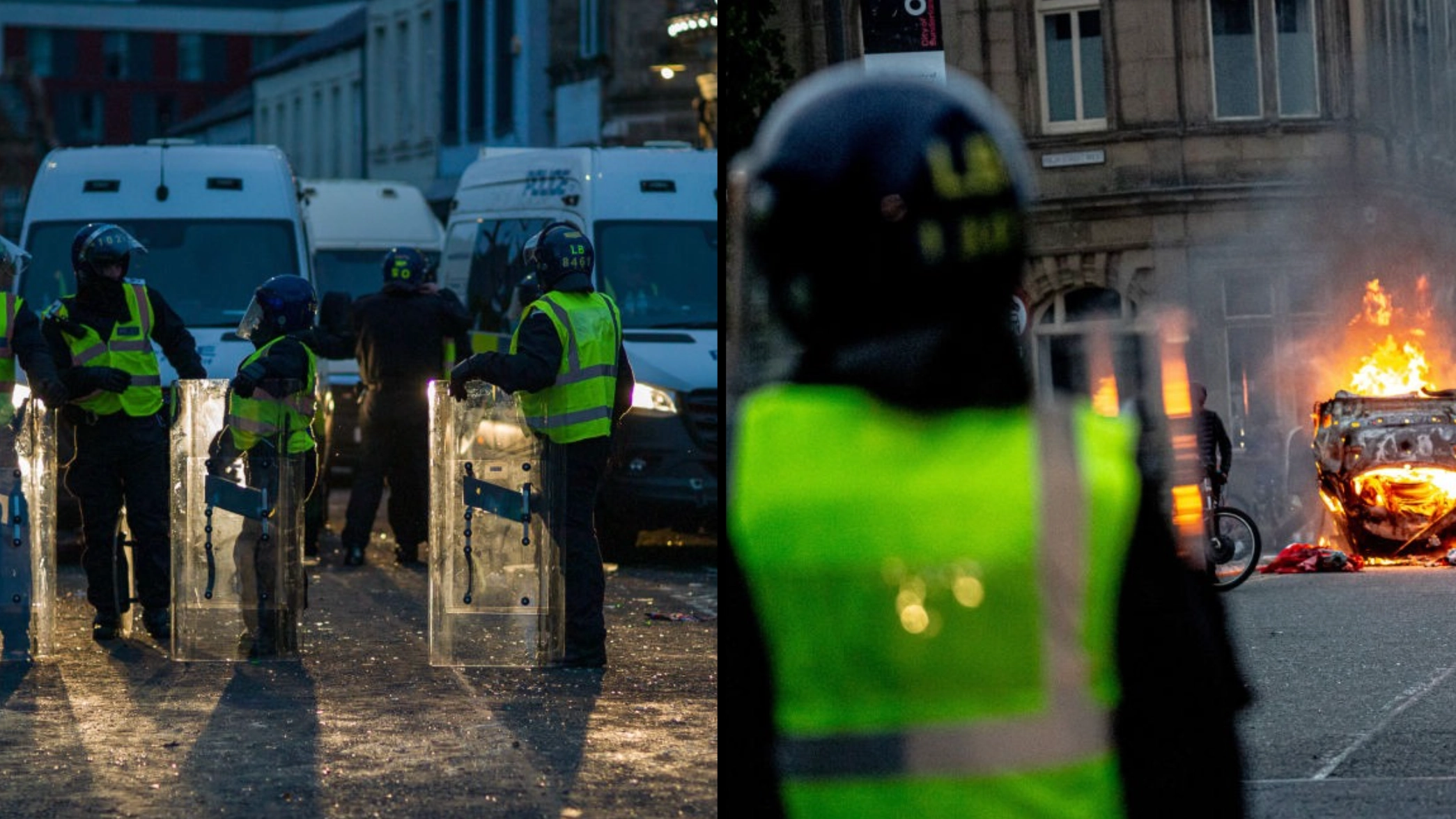 First three rioters handed seven-year sentence between them for violent disorder