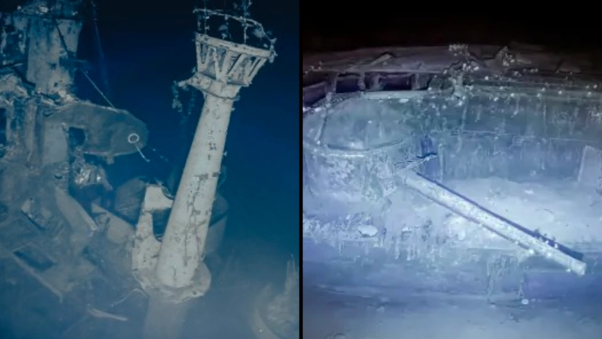 Ghostly new footage shows fascinating details from WWII shipwrecks