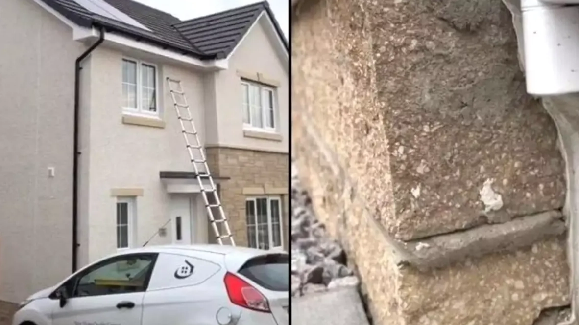 Brits shocked by inside of 'shocking' new build home left half finished