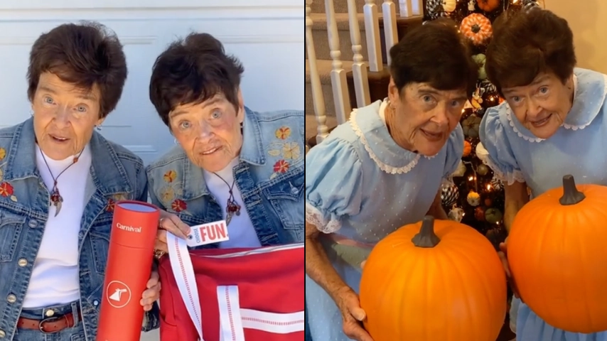 Identical twins have been dressing the same for the last 84 years