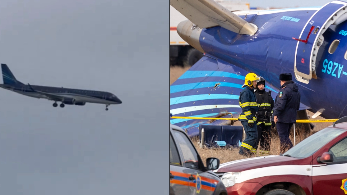 Horrifying footage shows Azerbaijan Airlines plane crash that tragically killed 38 passengers