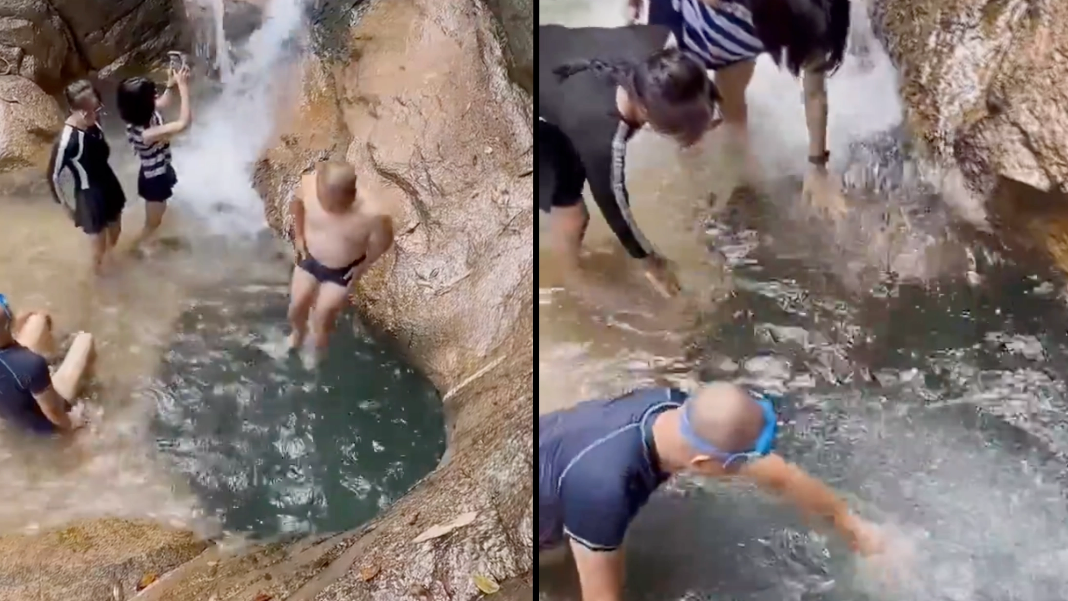 People 'demand an explanation' after man jumped into water then 'completely vanished'