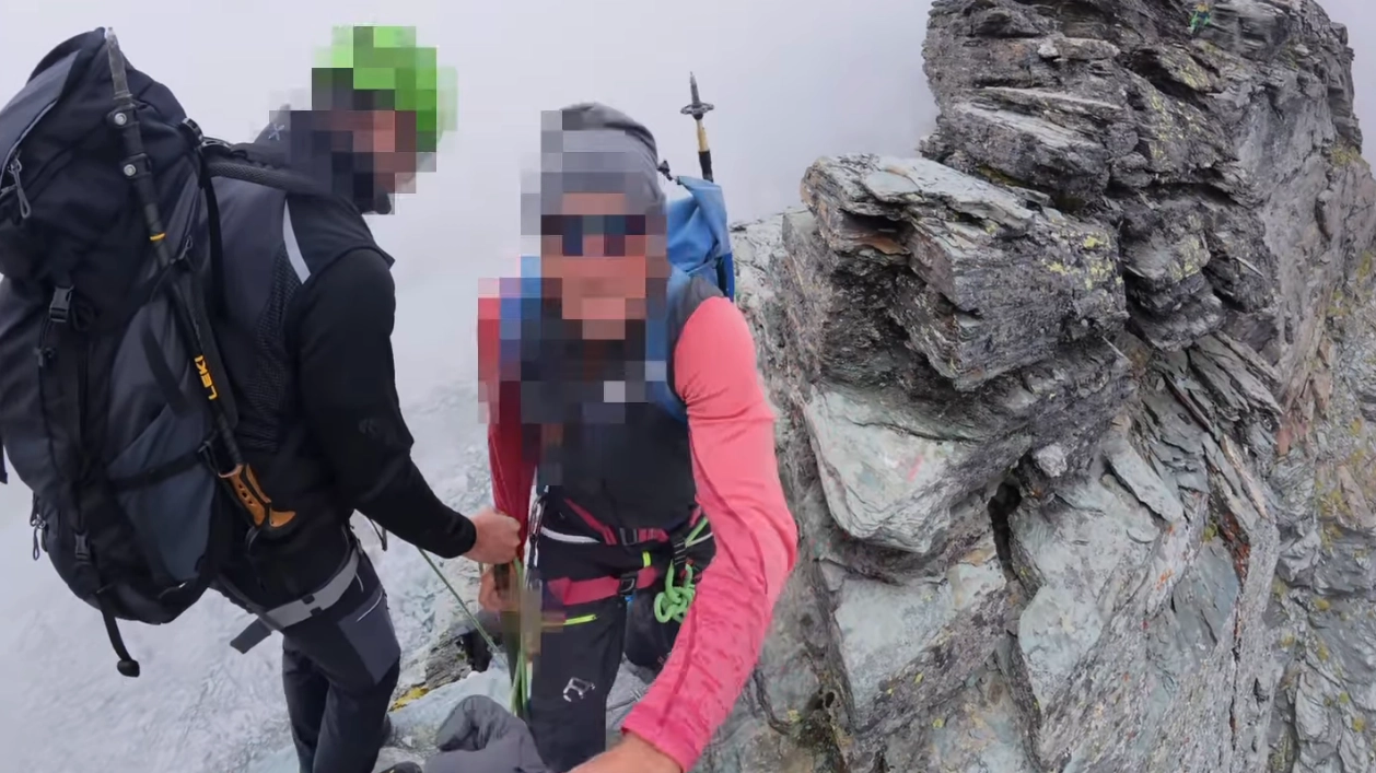 Guide attacks climber on tiny ledge 10,000ft up mountain after he barged past wife