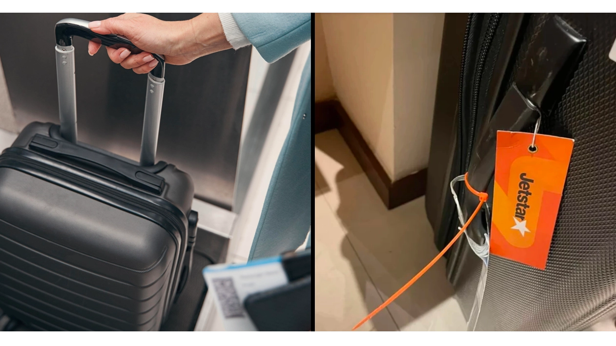 Woman baffled after finding airline staff put zip tie on her suitcase