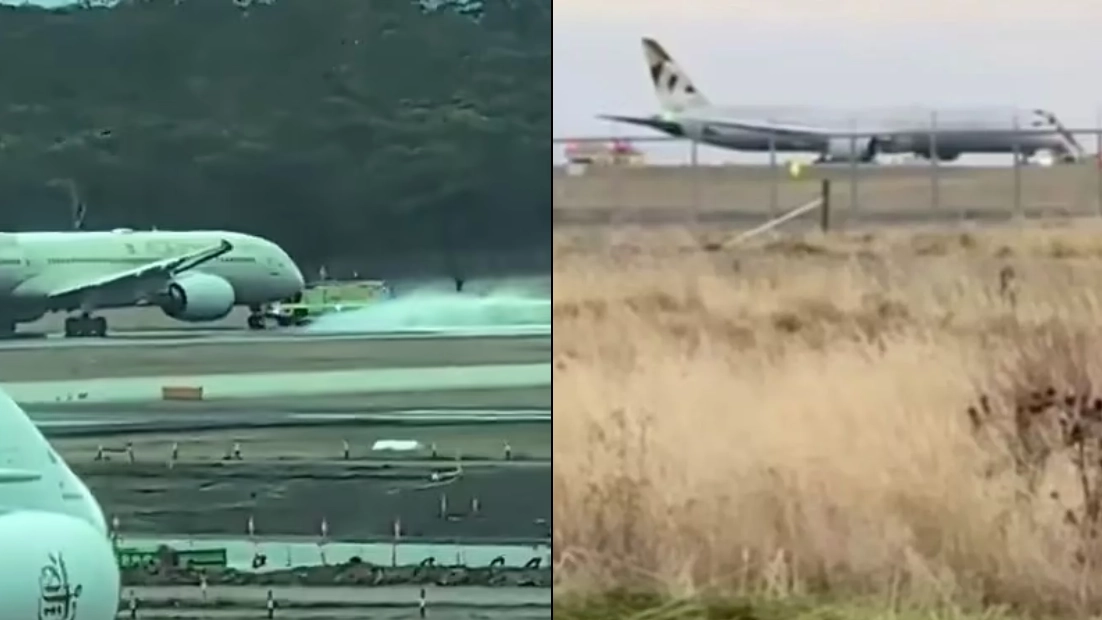 Tyres of Etihad plane 'explode' during take-off with almost 300 passengers on board