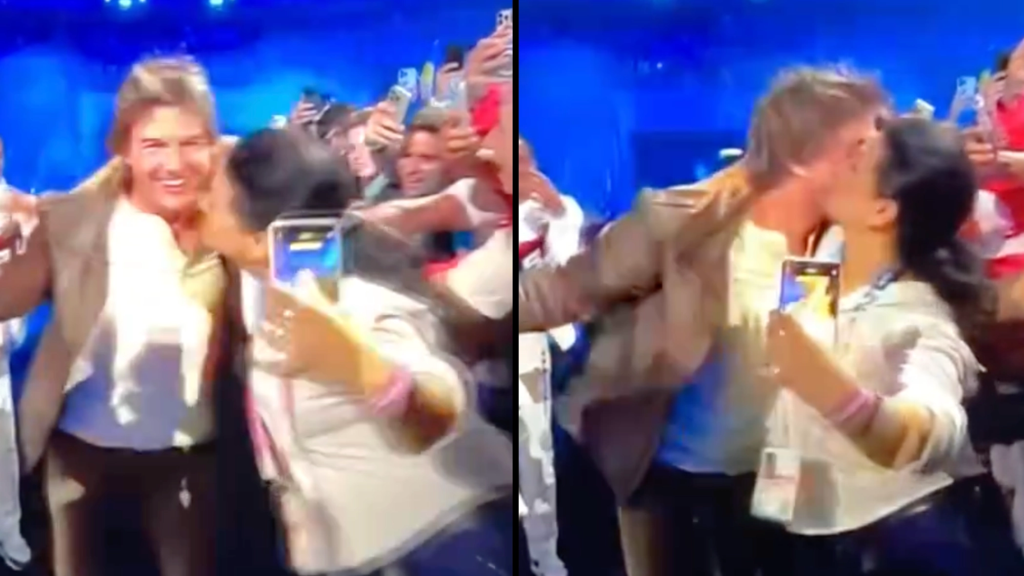 Olympics viewers point out Tom Cruise reaction after woman went in for kiss during closing ceremony