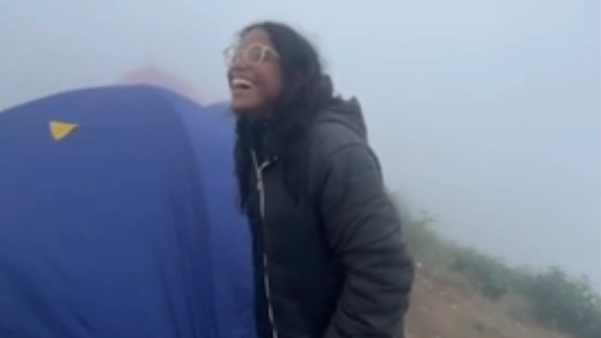 Haunting footage shows hiker on trip before she became trapped and died 1,000ft into active volcano