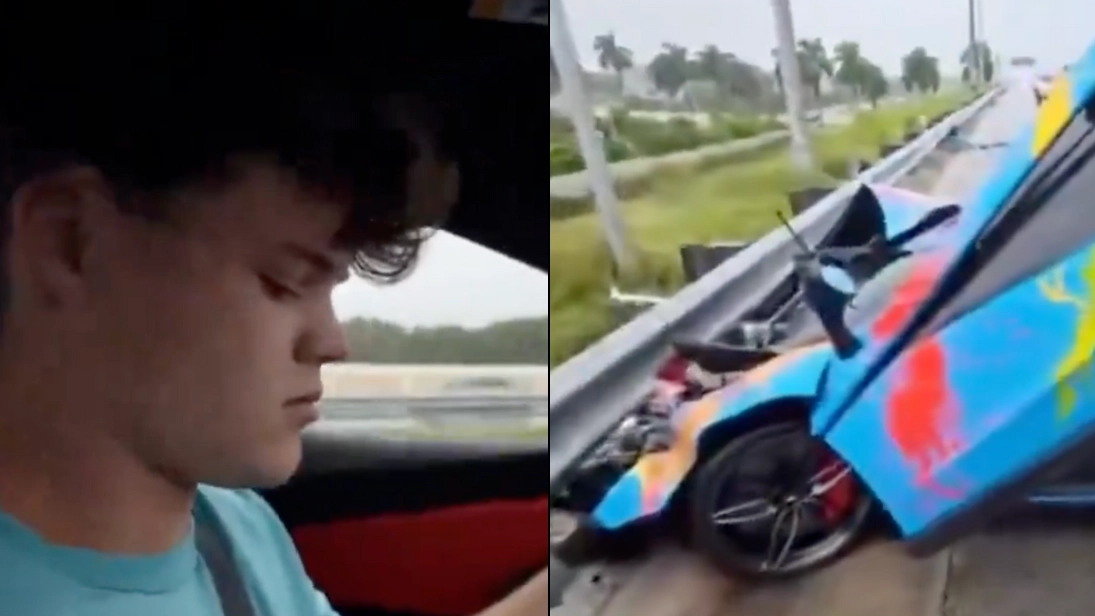 Viewers demand 'jail time' after streamer crashes McLaren whilst filming leaving his friend bleeding inside