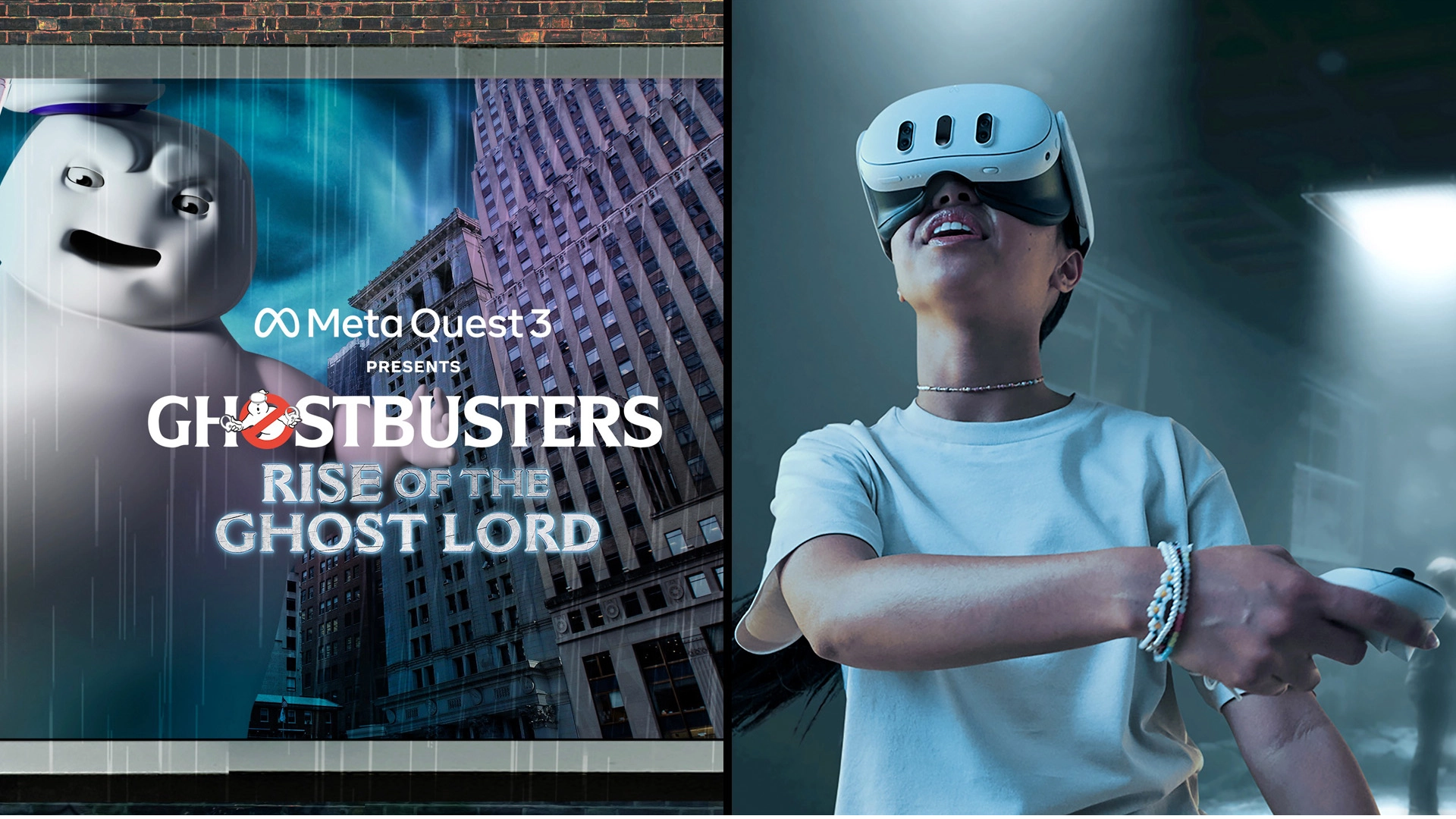 Meta Quest 3 Halloween 'Thrillboards' pop-up in Shoreditch, bending reality for passersby