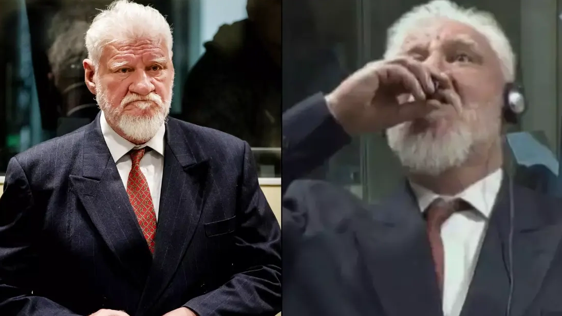 War criminal shouted one final message in court room before he drank poison and died on live TV